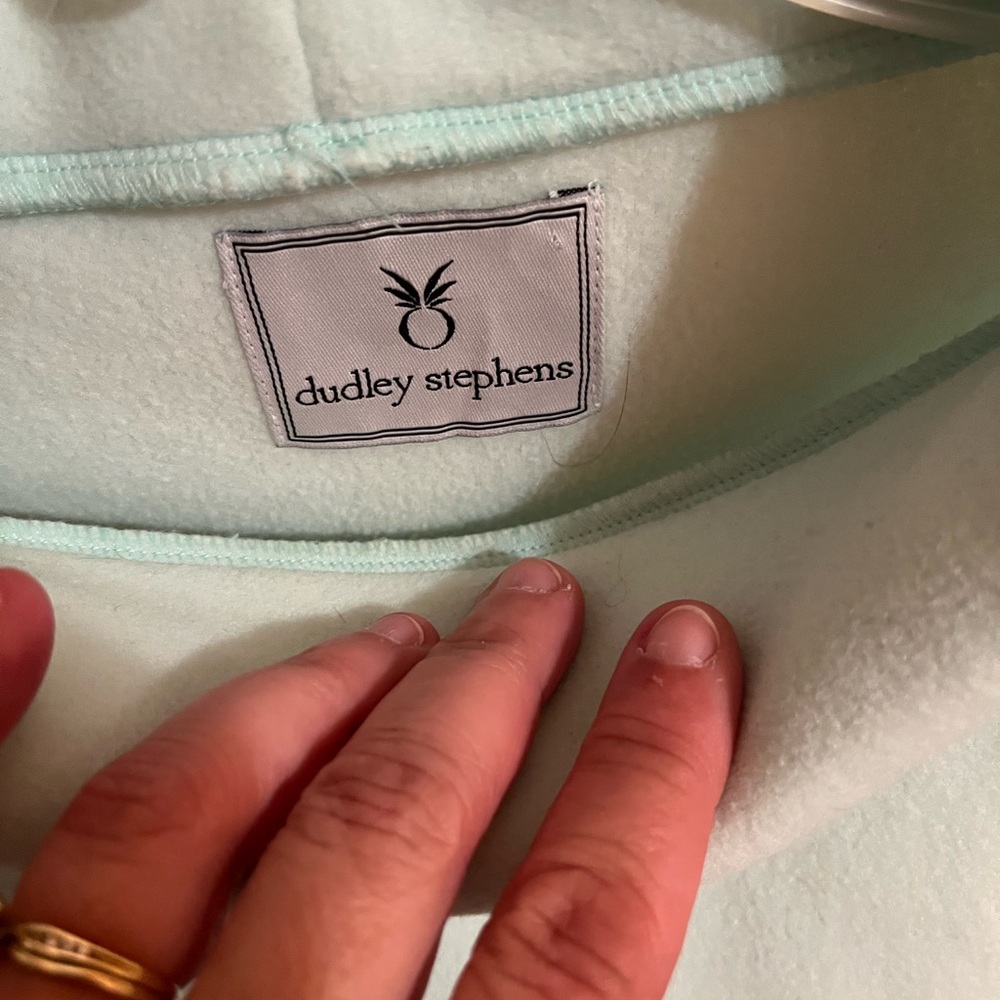 LAST CHANCE | Dudley Stephens Vello Fleece Cobble Hill Turtleneck in Mint Green - Picture 3 of 8